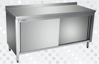 Armoire inox sans étagère intermediaire porte coulissante 220x70cm  - PIMAK -  PİMAK.22070.13