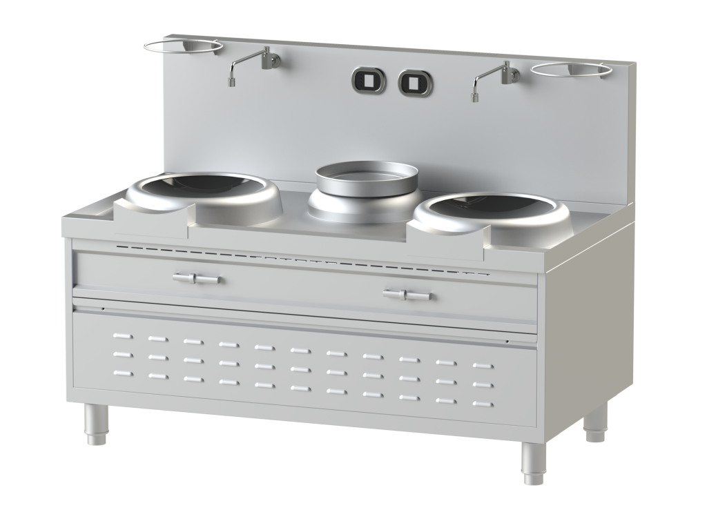 WOK INDUCTION WOK KWALIE 2 WOK 15KW + 1 RECIPIENT CHAUFFANT