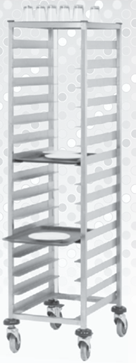 Chariots à vaisselle pour la cuisine échelle GN 2/1 et pour plateaux 70x50cm - PIMAK - MT-162X