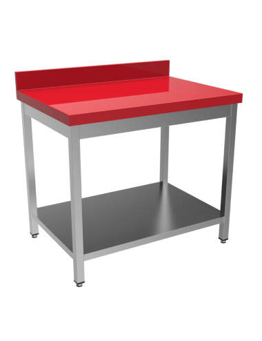 Table dessus polyéthylène avec étagère basse 120x60cm - PIMAK -  PİMAK.12060.51
