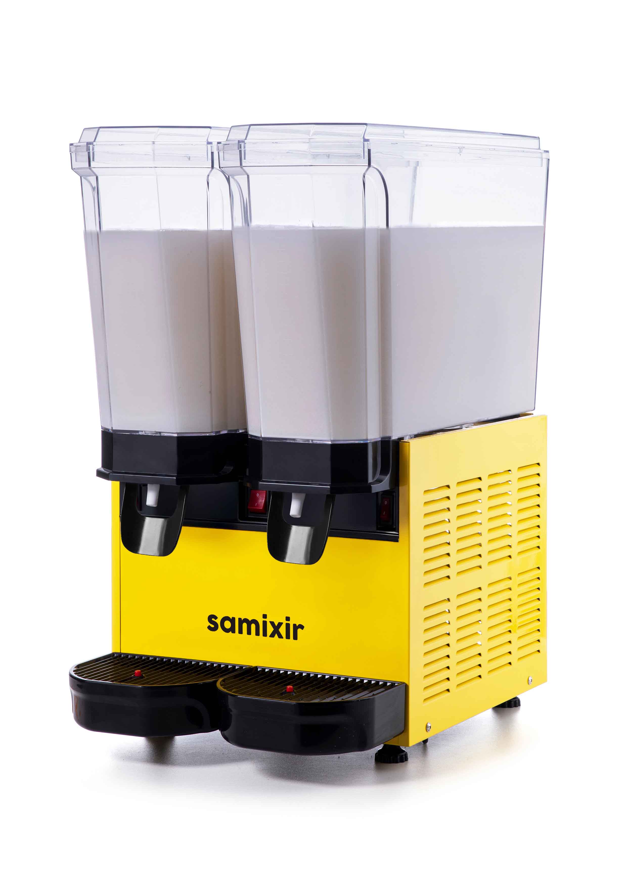 Distributeur de boissons froides double cuve jaune 2 x 20 l Samixir - 40.SSY
