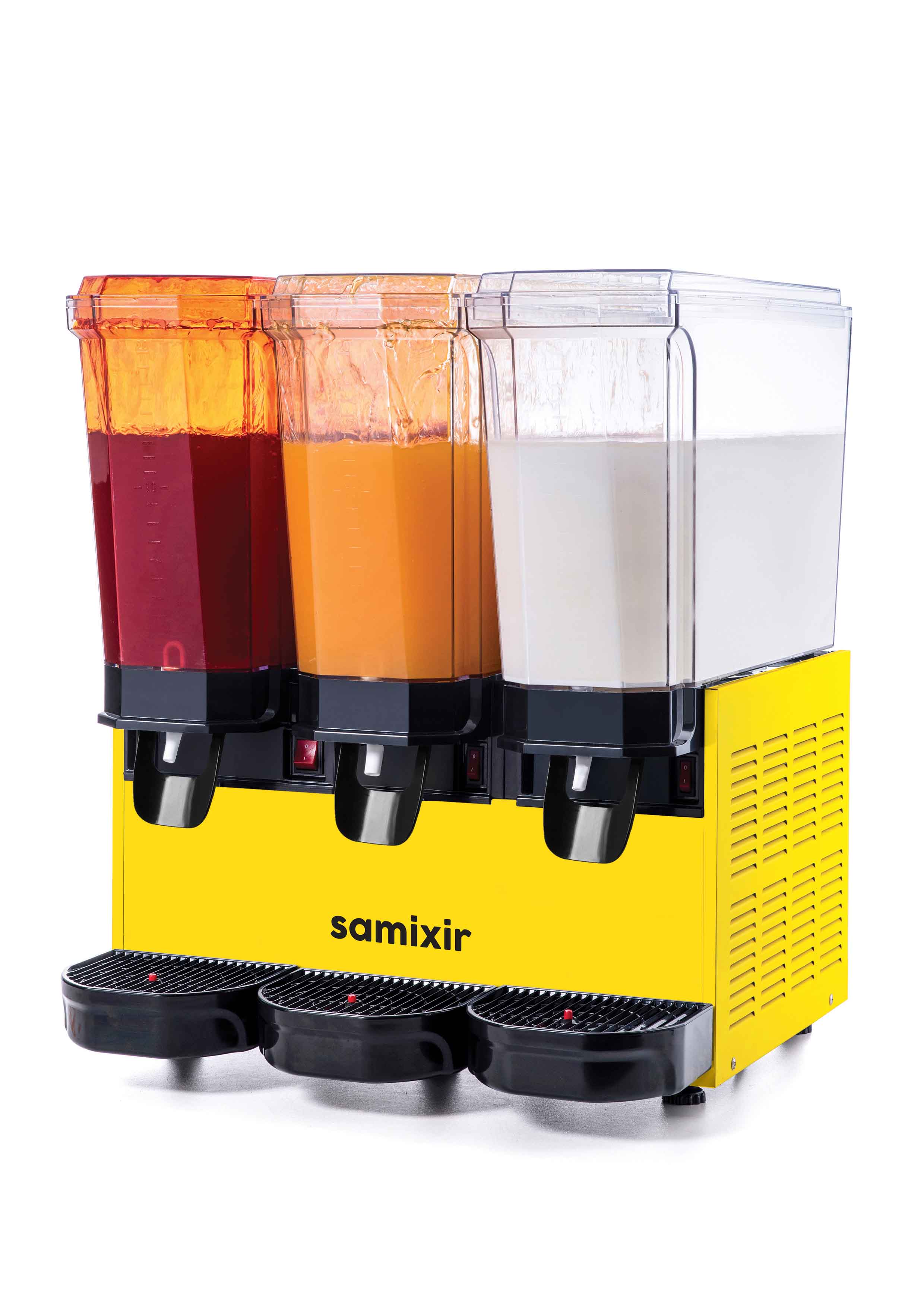 Mélangeur de boissons professionnel mono cuve jaune 3 x 20 l Samixir - 60.SSMY