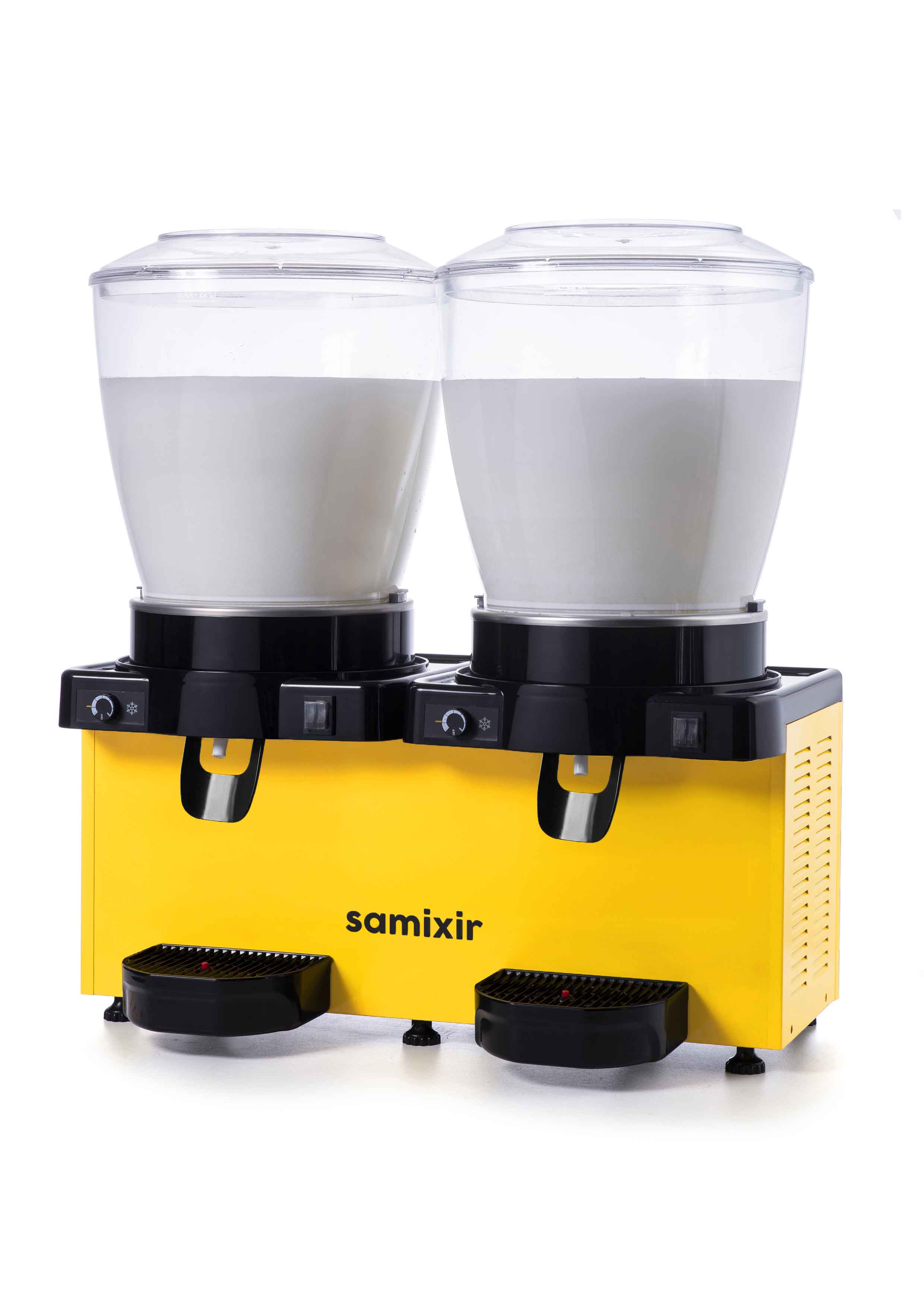 Distributeur de jus réfrigéré double cuve jaune 2 x 22 l Samixir - MM44.AY
