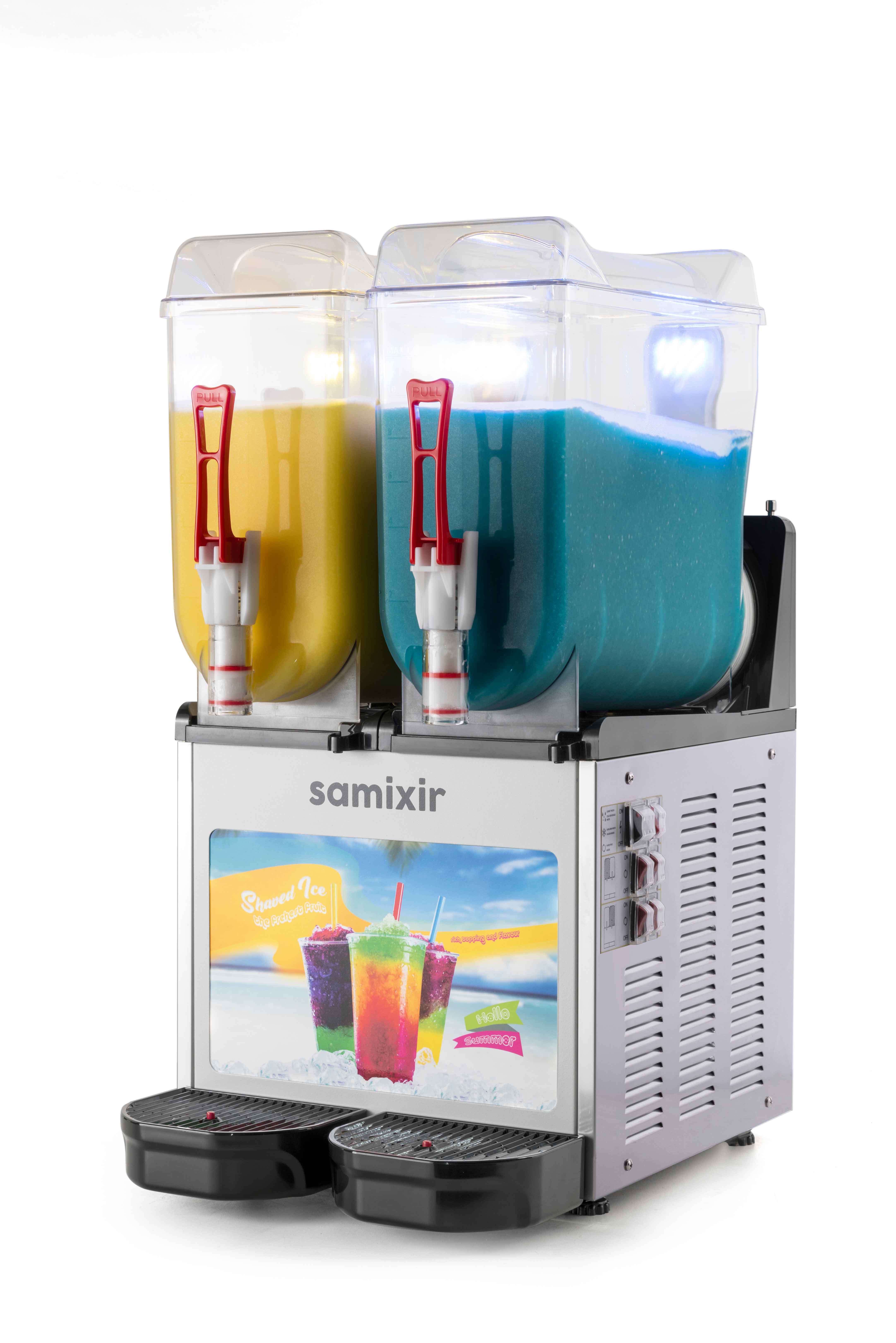Machine à granita professionnelle double cuve inox 2 x 12 l Samixir - SLUSH24.IA
