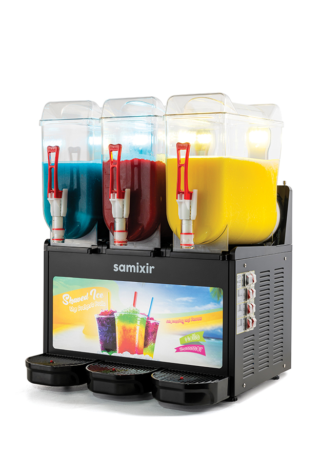 Machine à granita professionnelle triple cuve noir 3 x 12 l Samixir - SLUSH36.BA