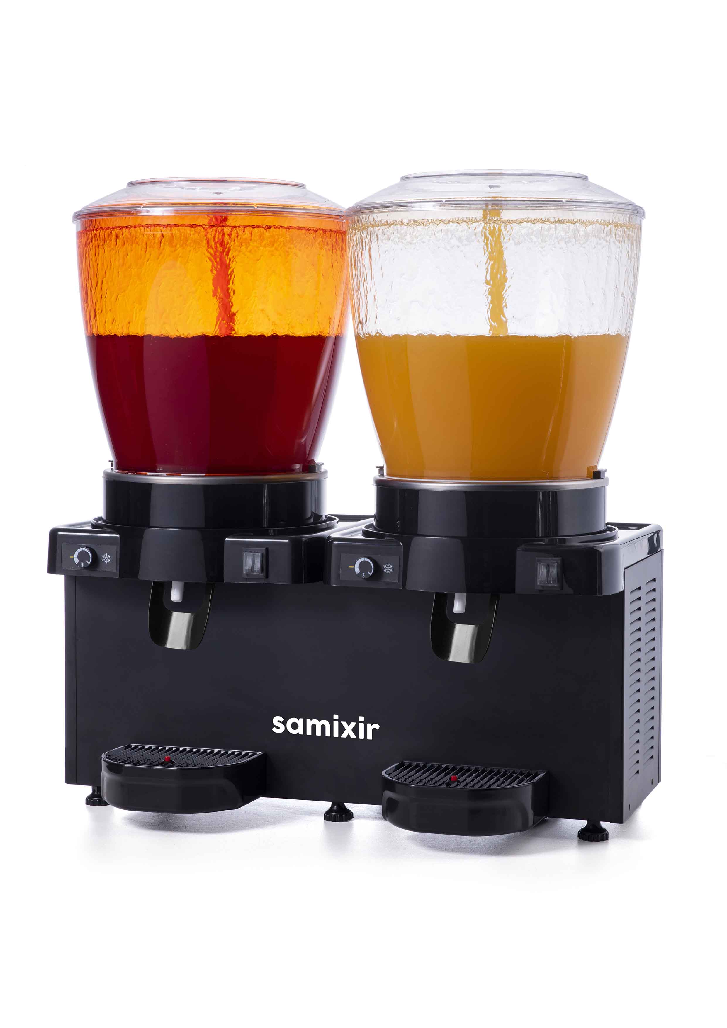 Distributeur de jus réfrigéré double cuve noir 2 x 22 l Samixir - SS44.AB