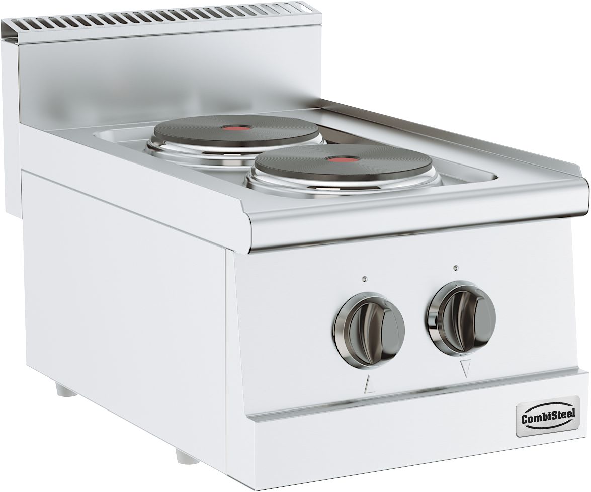 BASE 600 CUISINIÈRE AVEC PLAQUE ÉLECTRIQUE 2 PL. COMBISTEEL 7178.0015