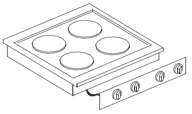 CUISINIÈRE ÉL. 4 PL. COMBISTEEL 7266.0030