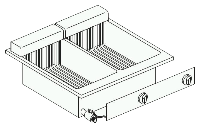 FRITEUSE ÉL. 2X10 L COMBISTEEL 7266.0075