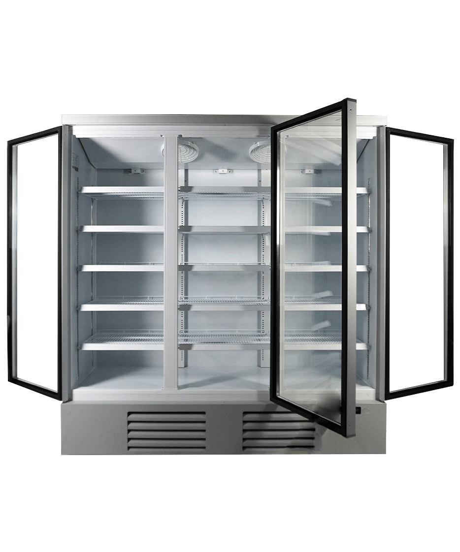 RÉFRIGÉRATEUR 3 PORTES EN VERRE JDE-1530R COMBISTEEL 7455.2205