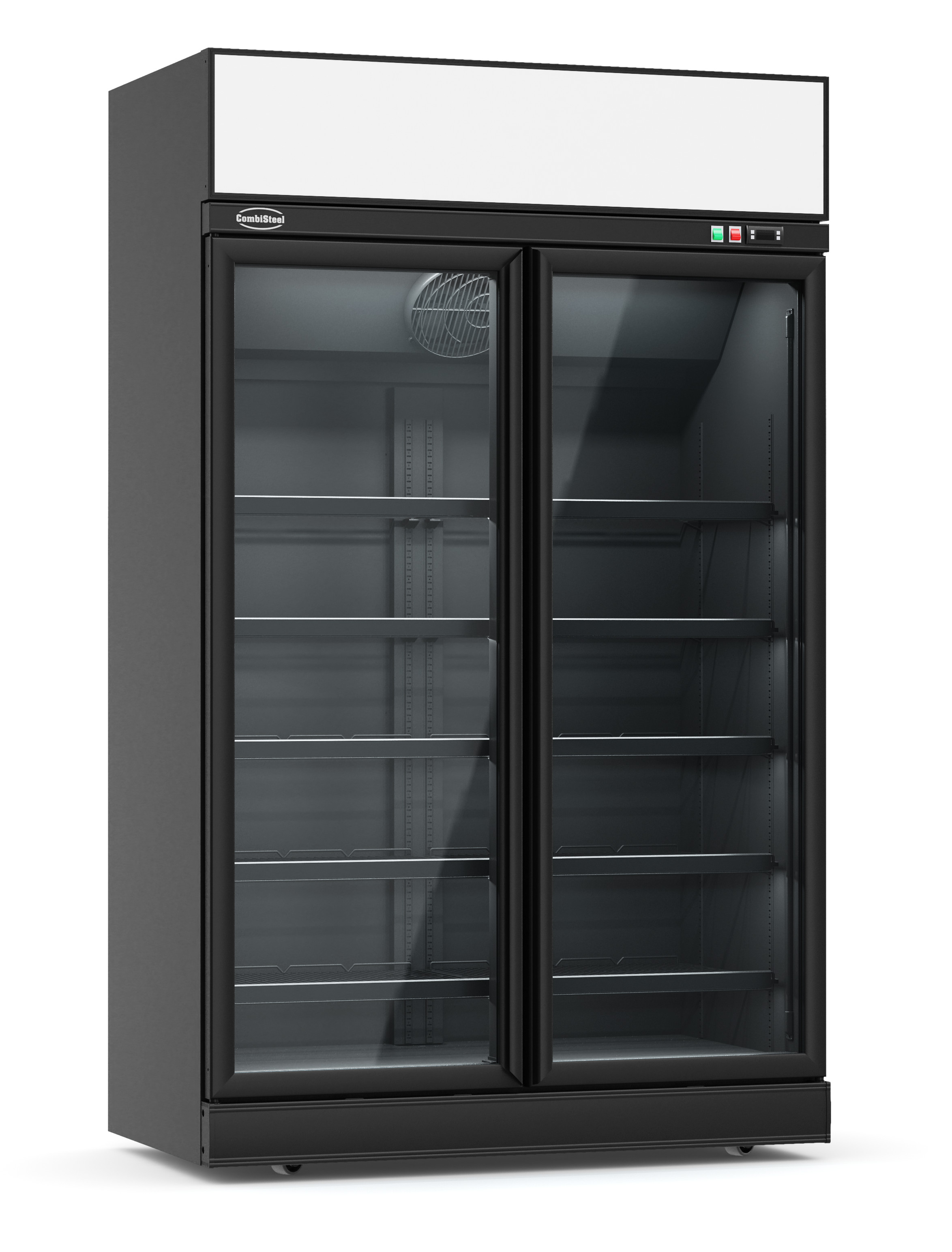 CONGÉLATEUR 2 PORTES EN VERRE NOIR INS-1000F BL COMBISTEEL 7455.2425