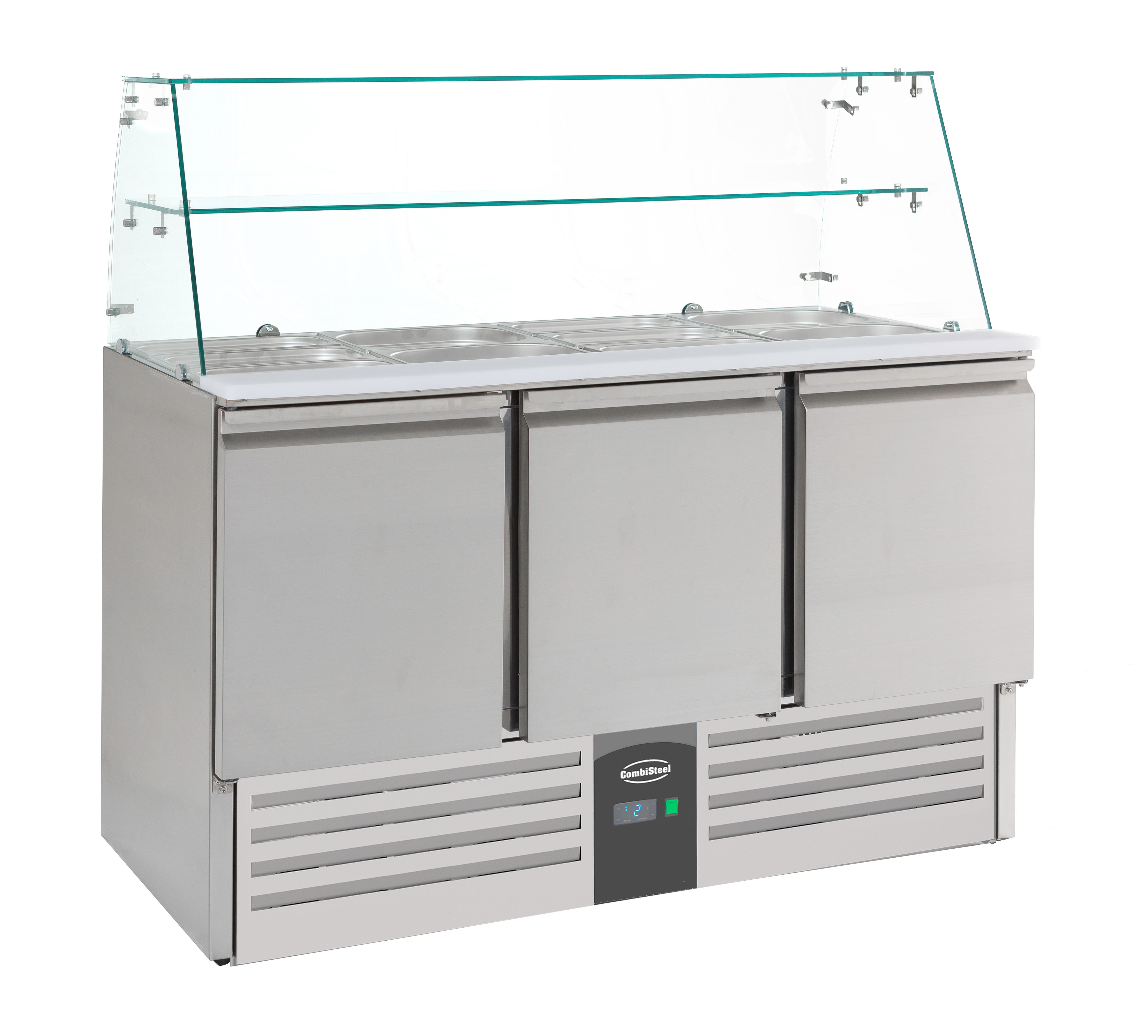SALADETTE RÉFRIGÉREE AVEC VERRE 3 PORTES COMBISTEEL 7950.0405