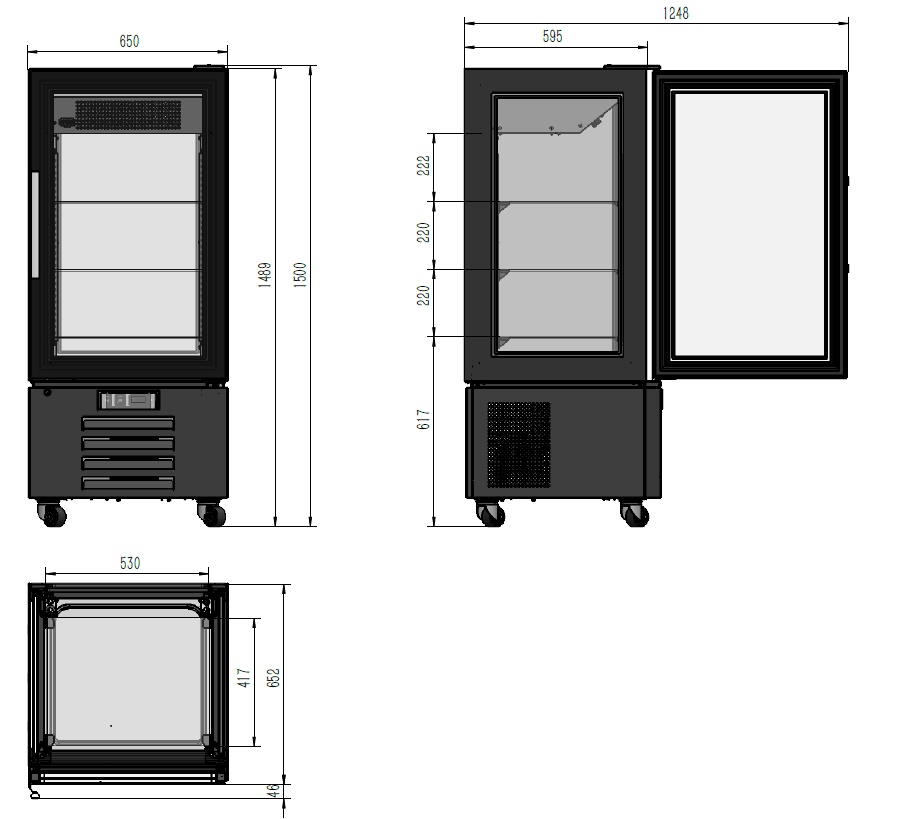 VITRINE DE PÂTISSERIE RÉFRIGÉRÉE 1500 COMBISTEEL 7450.0840