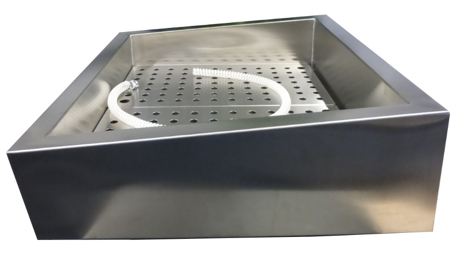 BAC À GLACE PILÉE INCLINÉ 2/1 GN AISI 304  VIDANGE CÔTÉ FONCTIONNEMENT COMBISTEEL 7013.2785
