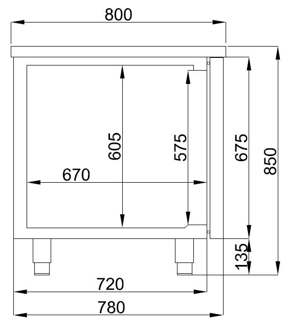TABLE RÉFRIGÉRÉE PÂTISSERIE 2 PORTES COMBISTEEL 7489.5250