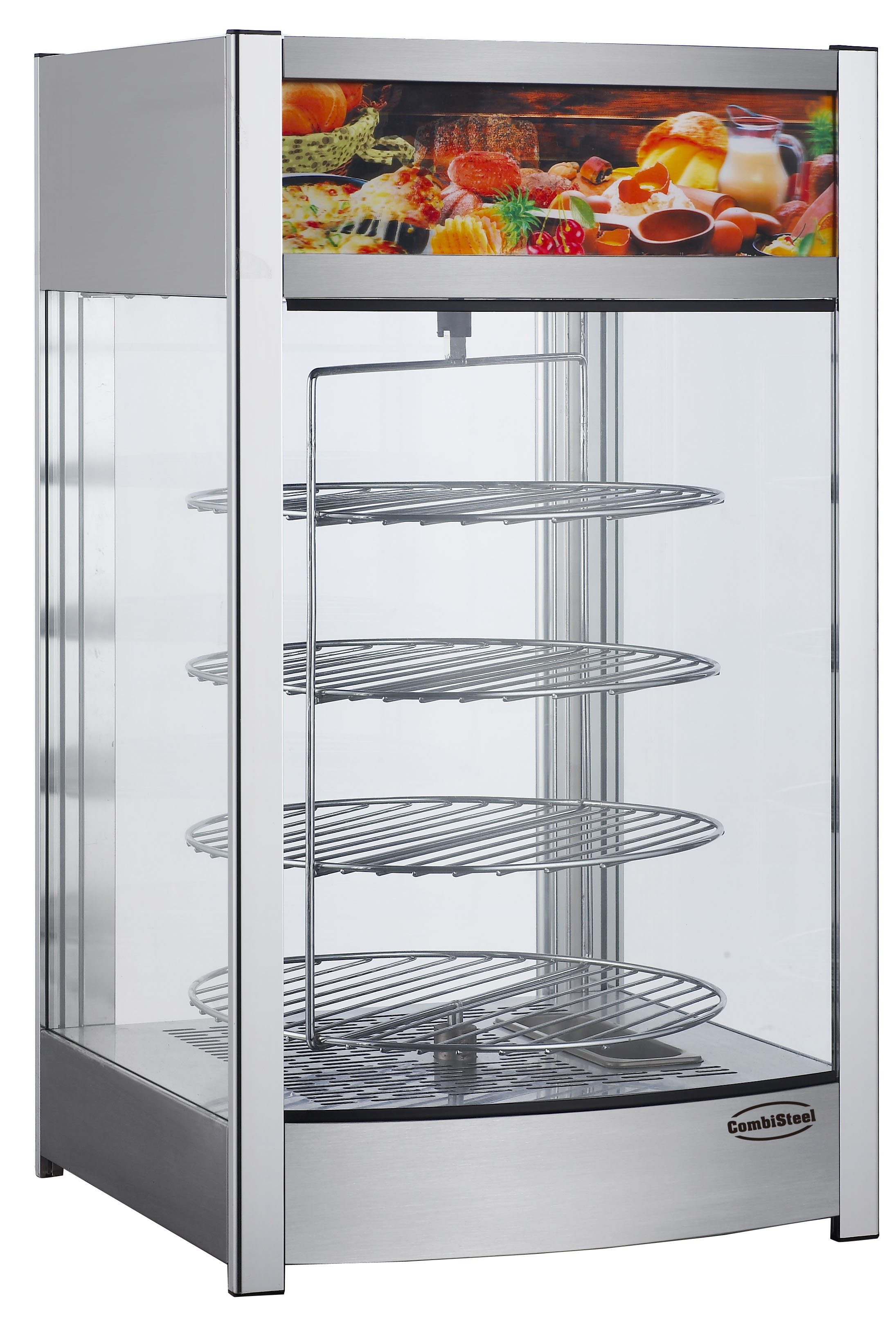 VITRINE CHAUFFANTE ROTATIVE 97L COMBISTEEL 7487.0110