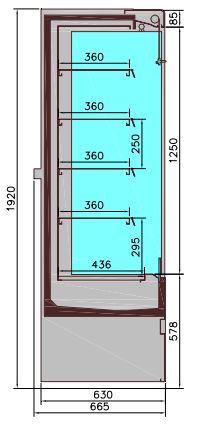 CHAMBRE FROIDE MURALE JAMIE 1.3 COMBISTEEL 7350.0035