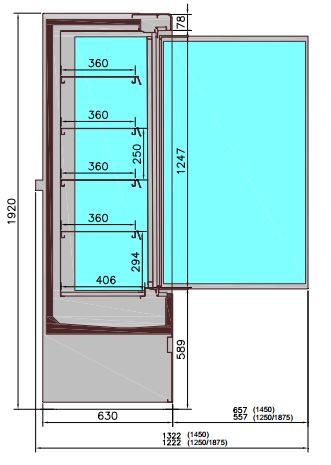 CHAMBRE FROIDE MURALE JAMIE 2 PORTES 1.5 COMBISTEEL 7350.0055