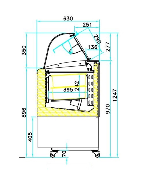 VITRINE À CREME GLACÉE FIJI 7 COMBISTEEL 7295.0015