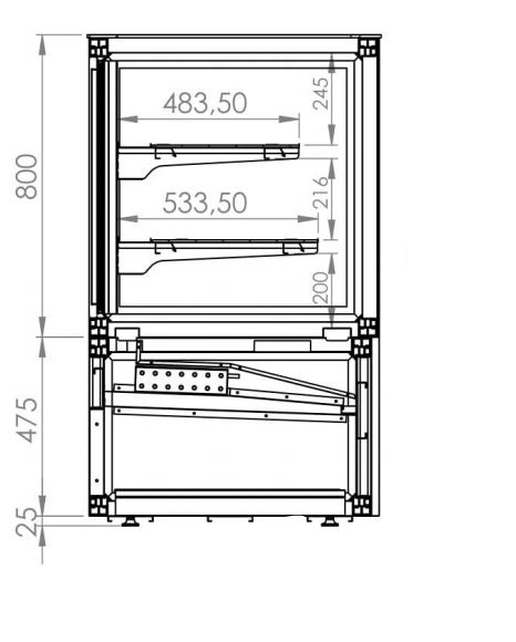 VITRINE RÉFRIGÉRÉE 375L COMBISTEEL 7489.5455