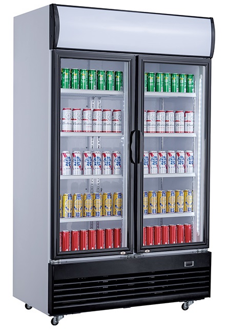 RÉFRIGÉRATEUR 2 PORTES EN VERRE 1000L COMBISTEEL 7527.0105