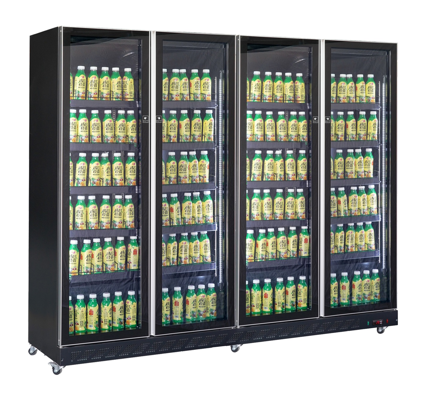 RÉFRIGÉRATEUR 4 PORTES EN VERRE NOIR  *TRANSPORT SUR DEMANDE* COMBISTEEL 7526.0020