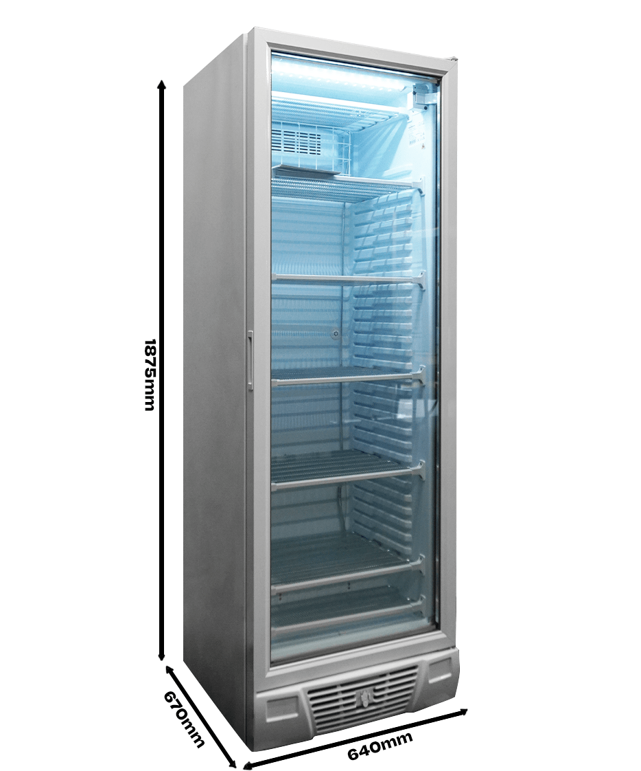 CONGÉLATEUR 1 PORTE EN VERRE 382L COMBISTEEL 7464.0062