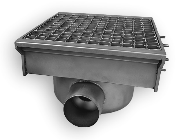DRAIN INOX 300X265 AVEC 1 SORTIE POUR GOUTTIÈRE À FENTE COMBISTEEL 7107.0020