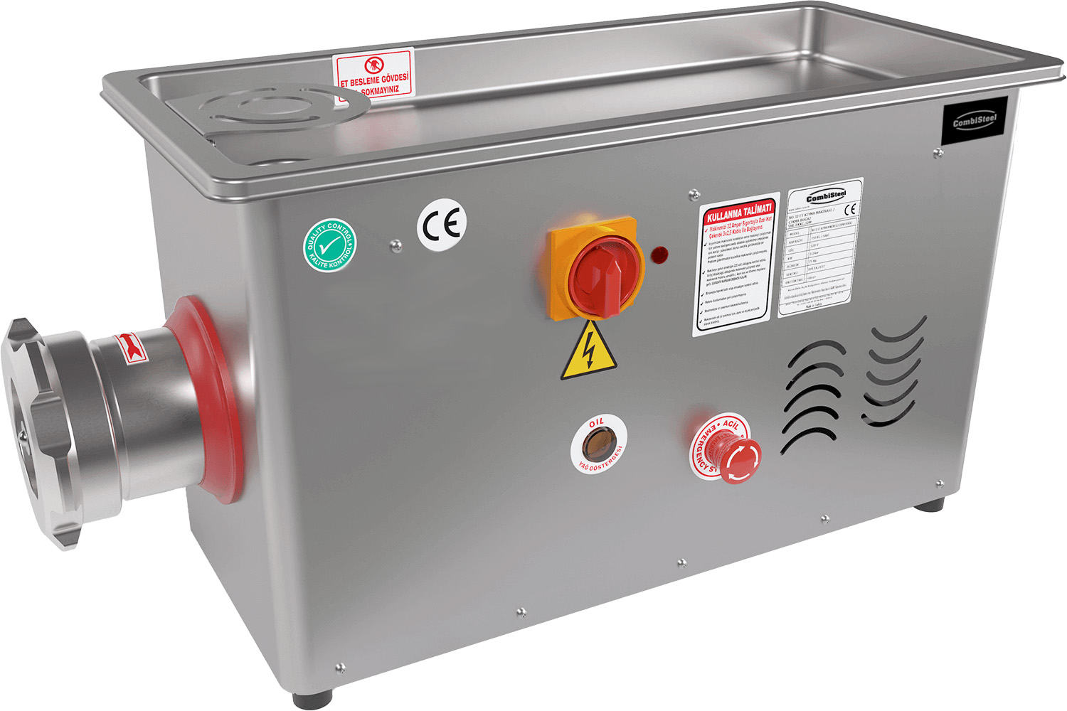 HACHOIR 32 - 750KG/H 400V - AVEC TÊTE FIXE COMBISTEEL 7073.0085