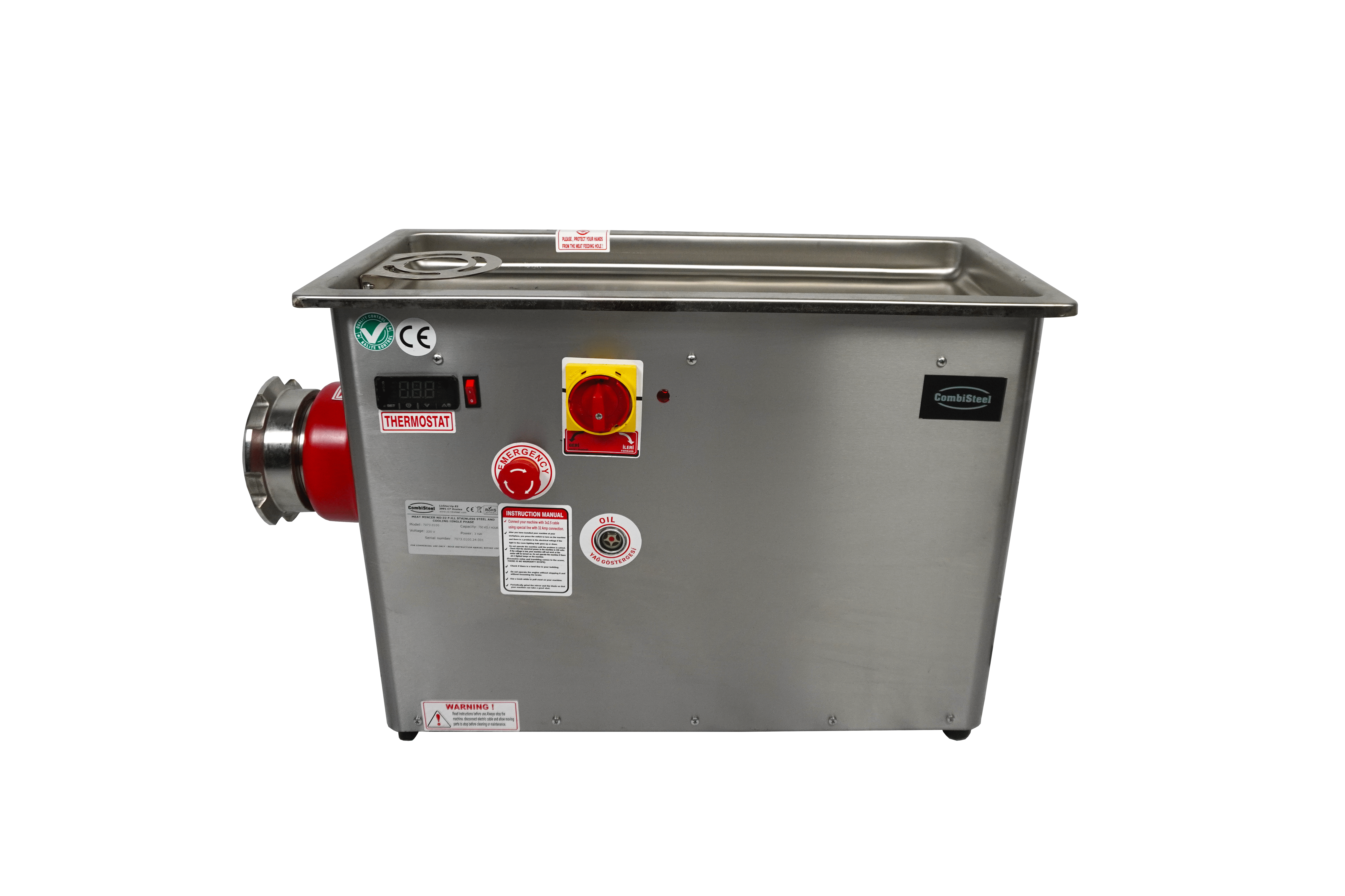 HACHOIR 32 - 750KG/H 230V - AVEC TÊTE FIXE RÉFRIGÉRÉE COMBISTEEL 7073.0100