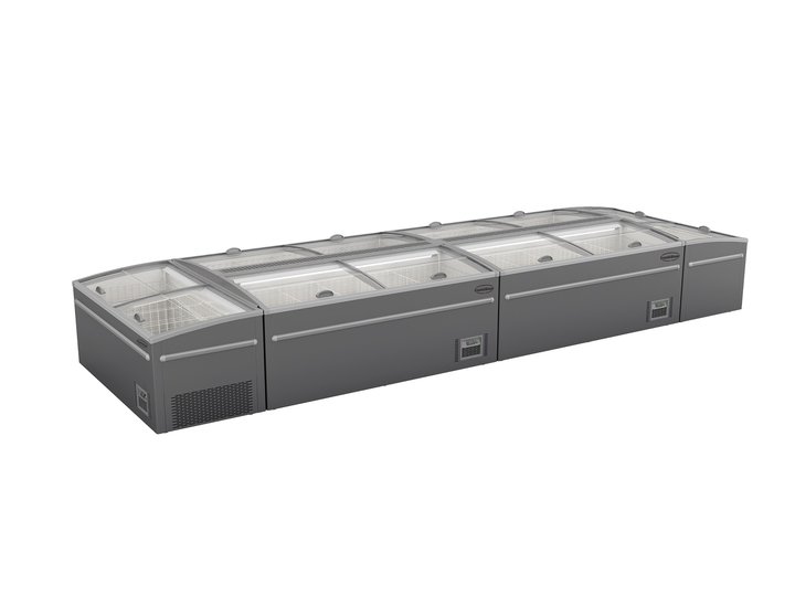 CONGÉLATEUR BAHUT POUR SUPERMARCHÉ GRIS 2500 DÉGIVRAGE AUTOMATIQUE *TRANSPORT SUR DEMANDE* COMBISTEEL 7455.2675