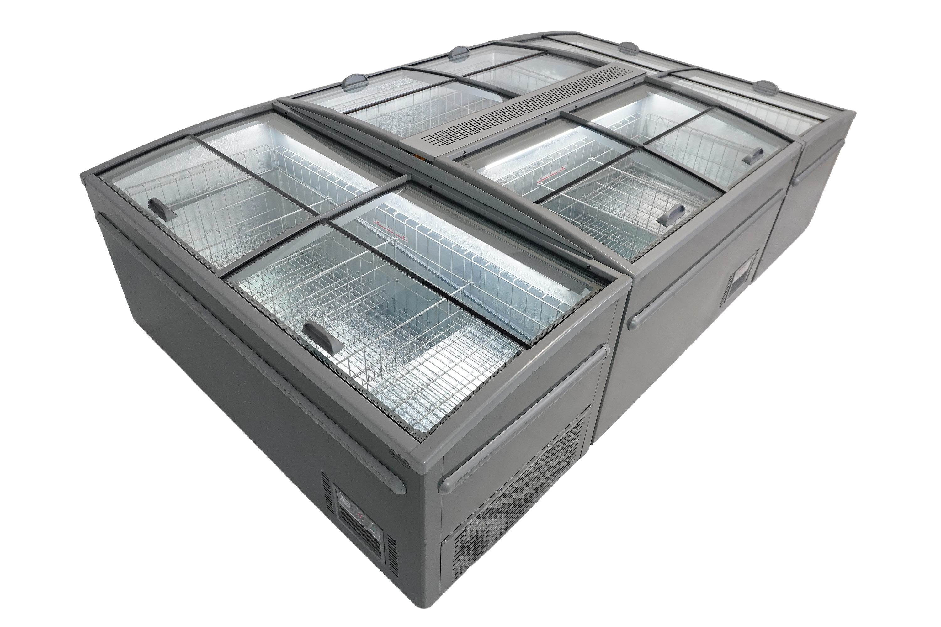 CONGÉLATEUR BAHUT POUR SUPERMARCHÉ GRIS 2500 DÉGIVRAGE AUTOMATIQUE *TRANSPORT SUR DEMANDE* COMBISTEEL 7455.2675