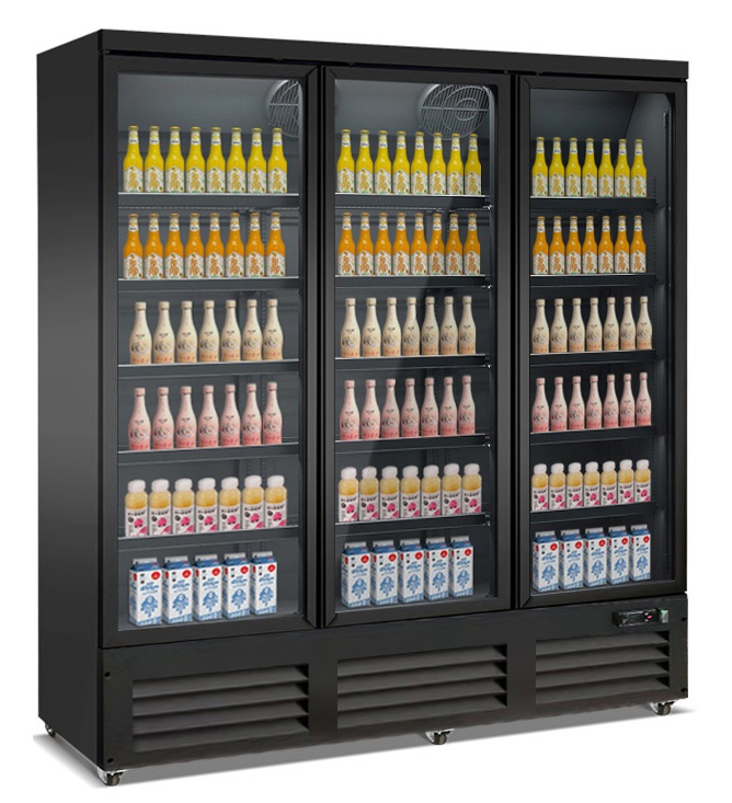 CONGÉLATEUR 3 PORTES EN VERRE NOIR CEB-1600F BL COMBISTEEL 7526.0130
