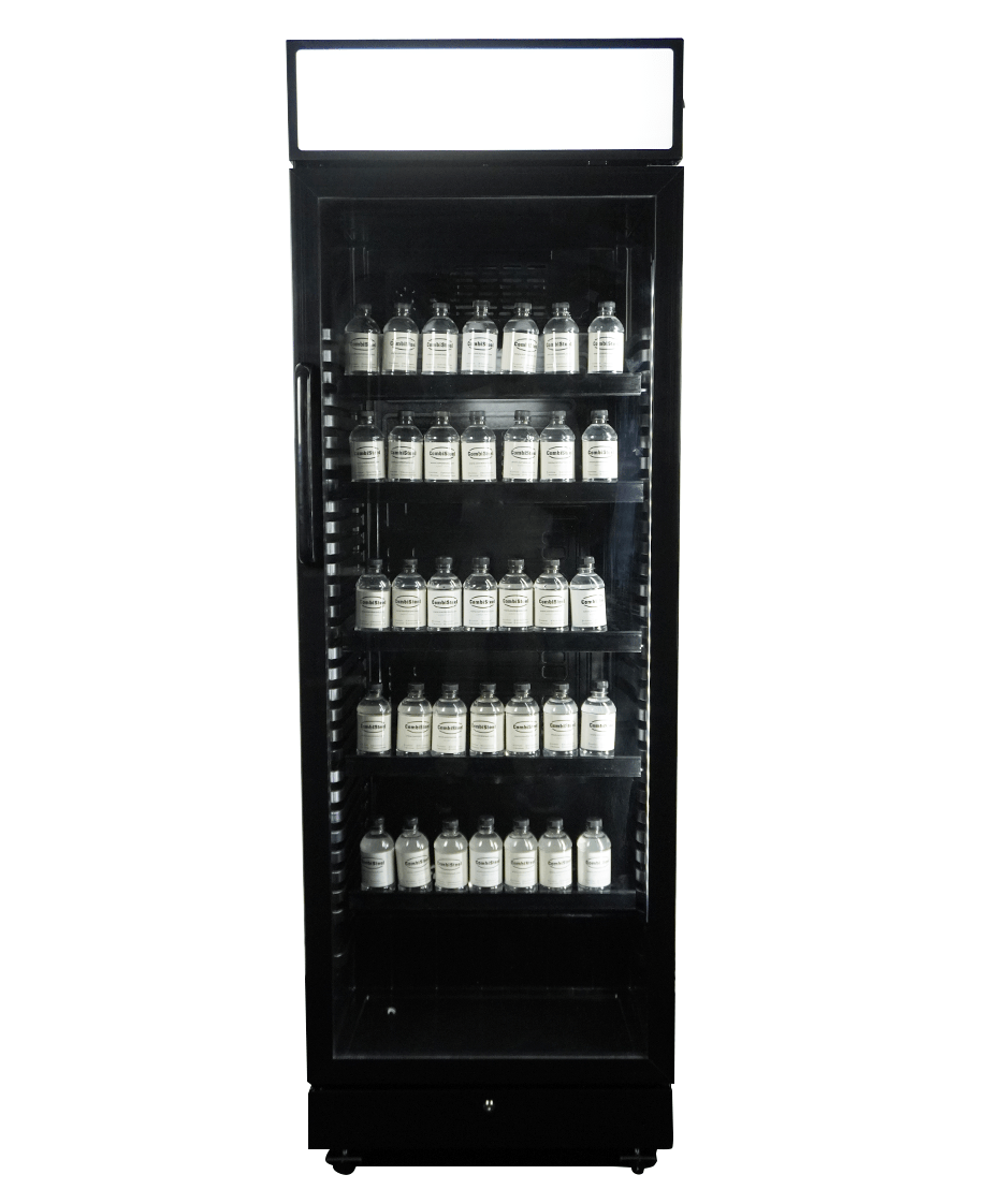 RÉFRIGÉRATEUR 1 PORTE EN VERRE NOIR AVEC CANOPY SVE-450 BLC COMBISTEEL 7086.0010
