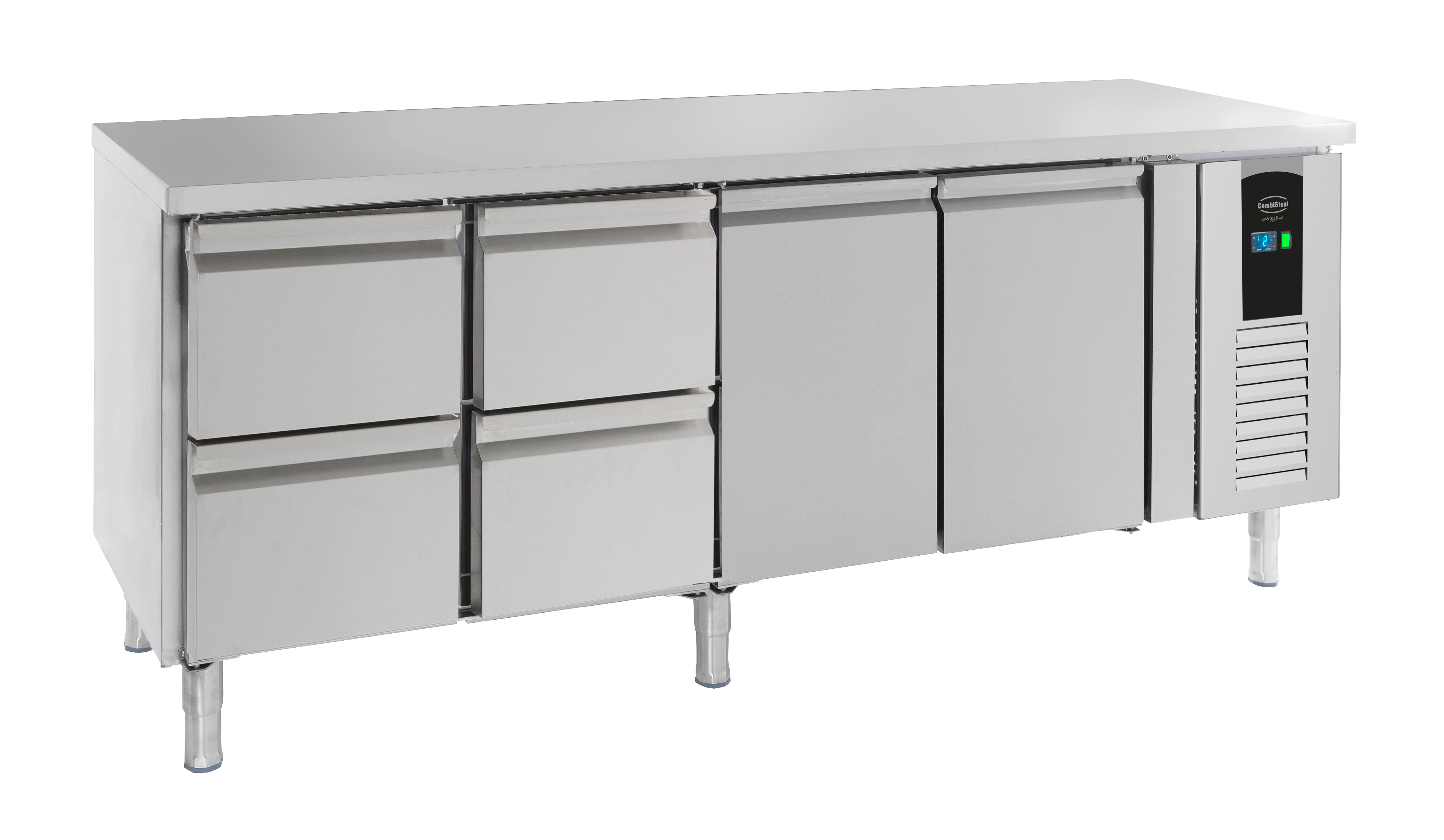 700 TABLE RÉFRIGÉRÉE 2 PORTES ET 4 TIROIRS ENERGY LINE COMBISTEEL 7450.5035