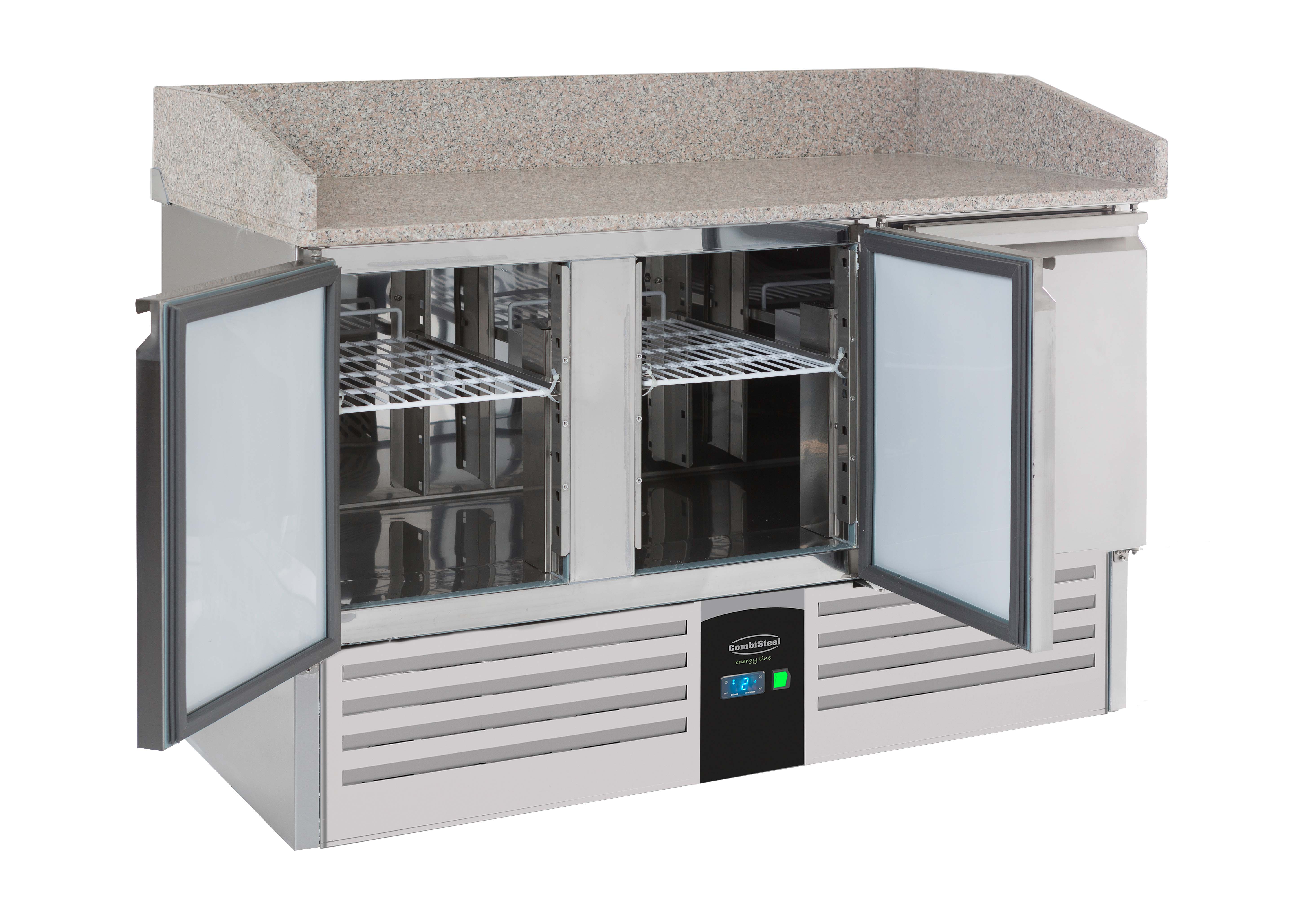 TABLE PREP POUR PIZZA 3 PORTES ENERGY LINE  ÉQUIPÉ D'ÉVAPORATEUR COMBISTEEL 7450.5220
