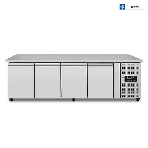 Comptoirs pour congélateurs | Comptoir CONGÉLATEUR – 4 portes – Sans dosseret 223 x 70 x 85 cm