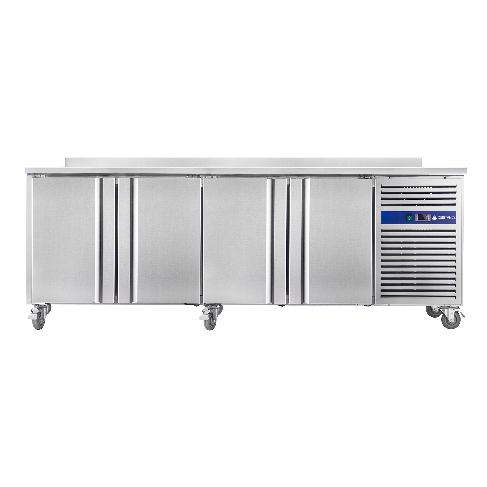 Desserte réfrigérée positive 4 portes Avec dosseret 100 mm 2230x700x950 CUISTANCE-1010009-GN4200TN
