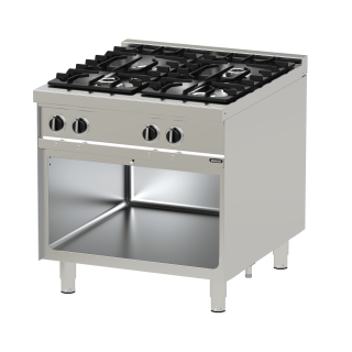 FOURNEAU GAZ 4 FEUX - ARMOIRE OUVERTE - SERIE 900 - 40 KW