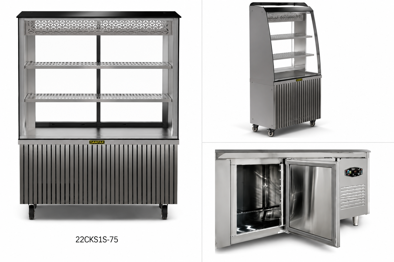 Vitrine réfrigérée Kebab et Mezzé 1 porte – DAMPAK 22CKS1S-75