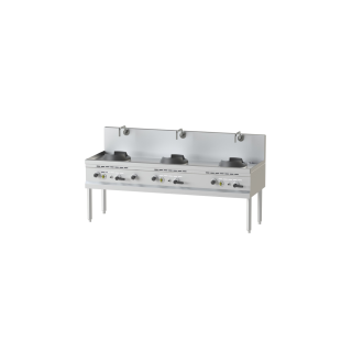 WOK GAZ SERIE 750 - 3 BRULEURS - 3 X 33 KW
