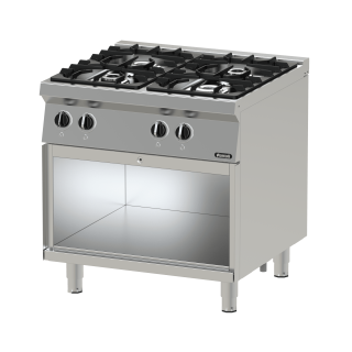 FOURNEAU GAZ 4 FEUX - ARMOIRE OUVERTE - 22 KW - SERIE 750